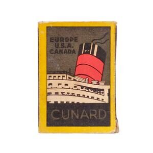 Vintage Cunard Line Ocean Liner Matchbox Bryant May Brymay Safety Match